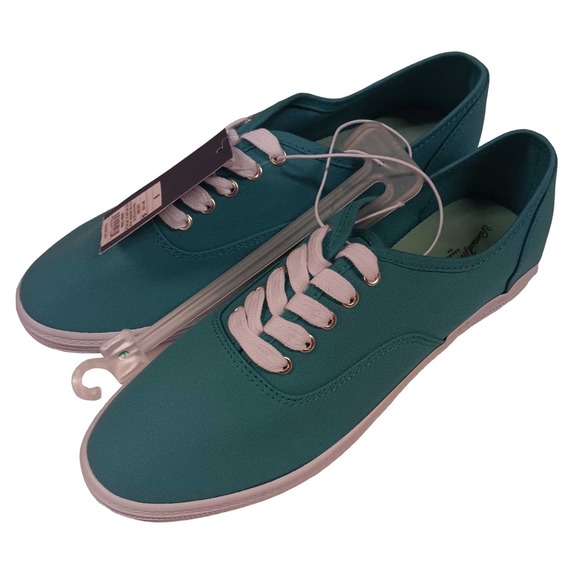 Women's Size 9 Lunea Lace-Up Canvas Sneakers - Turquoise Blue + Free Shipping - Picture 5 of 6